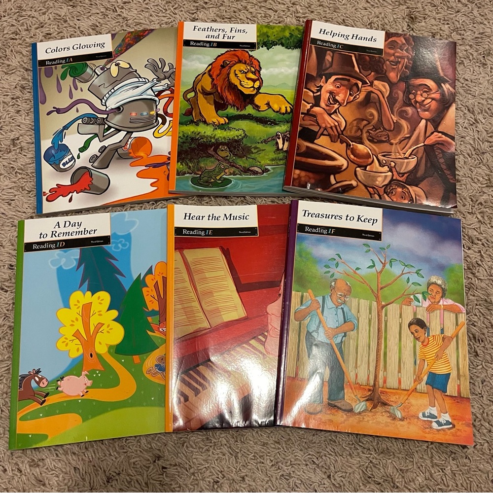 BJU Press 3rd Edition Lot of 6 Reading Books Homeschool